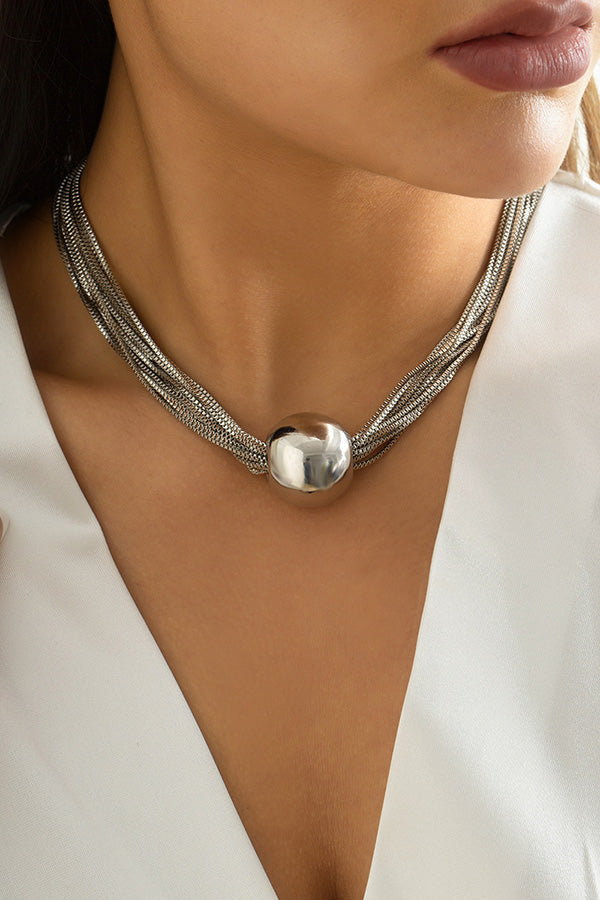 Exaggerated Ball Necklace Layered Necklace