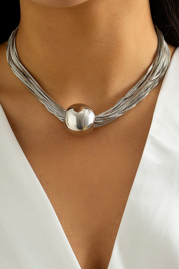 Exaggerated Ball Necklace Layered Necklace