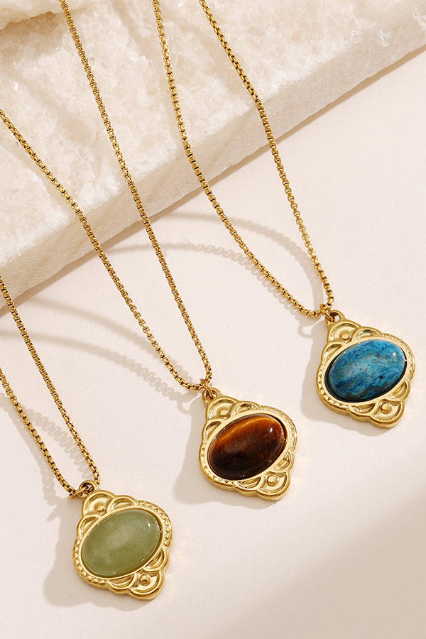 Classic Colorful Pendant Necklace