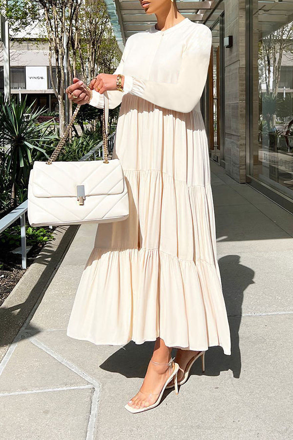 Loose Ruffle Hem Maxi Dress