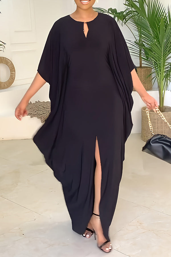 Batwing Sleeve Loose Maxi Tulip Dress