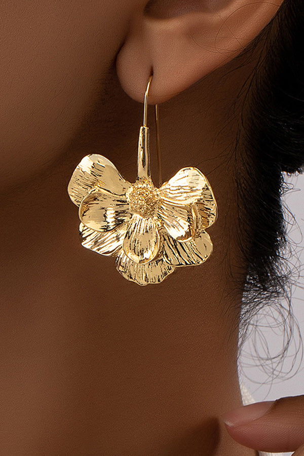 Stylish Advanced Flower Texture Earrings