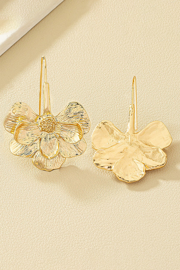 Stylish Advanced Flower Texture Earrings