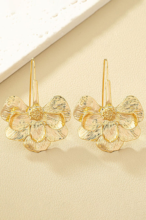 Stylish Advanced Flower Texture Earrings