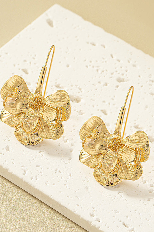 Stylish Advanced Flower Texture Earrings