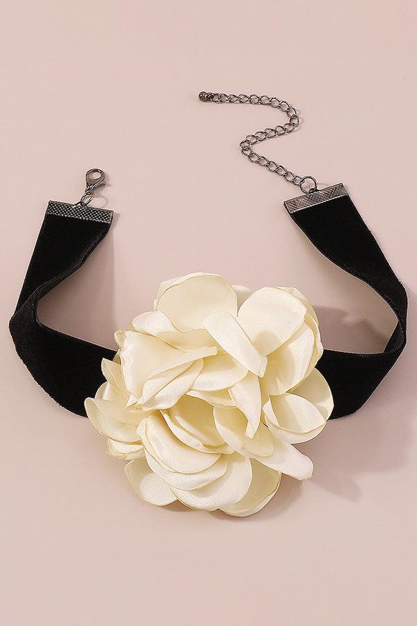 Romantic Flocking Cloth Rose Bracelet