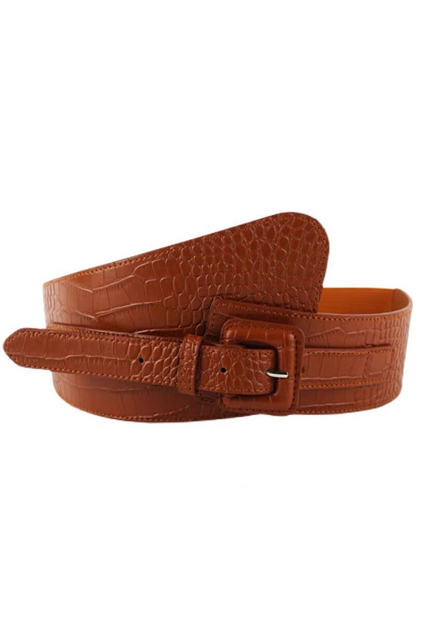 Wide Buckle Elastic Belt