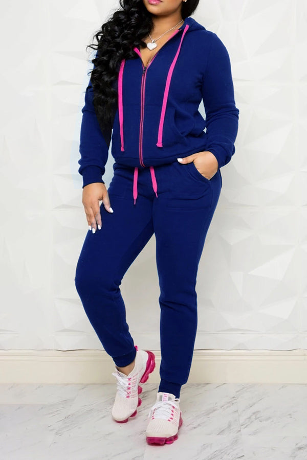 Fleece Sweatshirt Casual Set