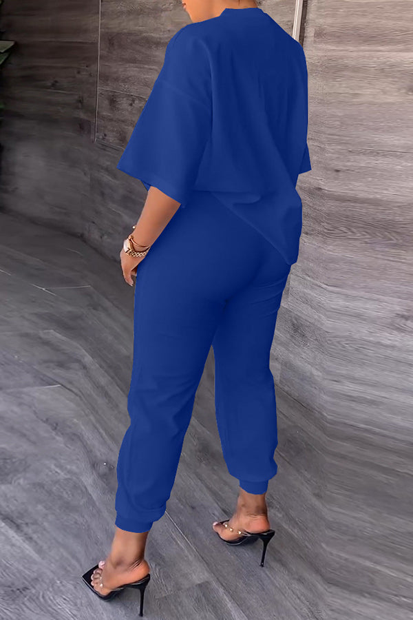 Relaxed Loose Top & Two Pocket Pants Set