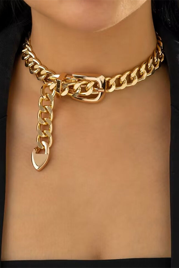 Buckle Chunky Chain Necklace