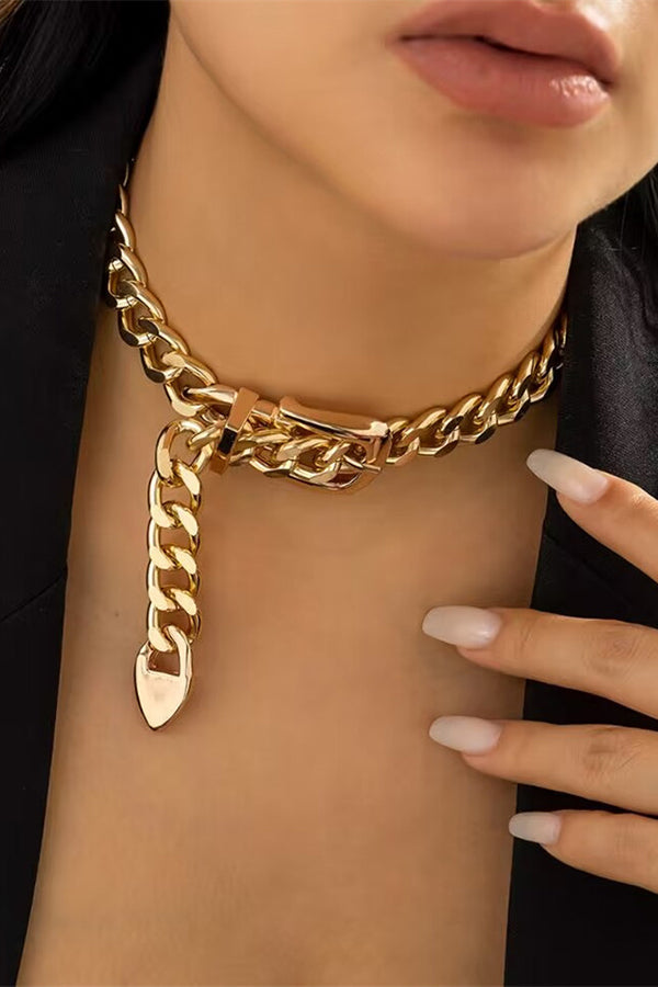 Buckle Chunky Chain Necklace