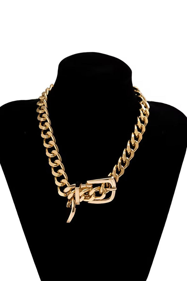 Buckle Chunky Chain Necklace